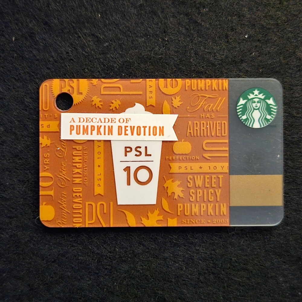 Starbucks Mini Card - Pumpkin Spice 2013 -  Traditonal Plastic